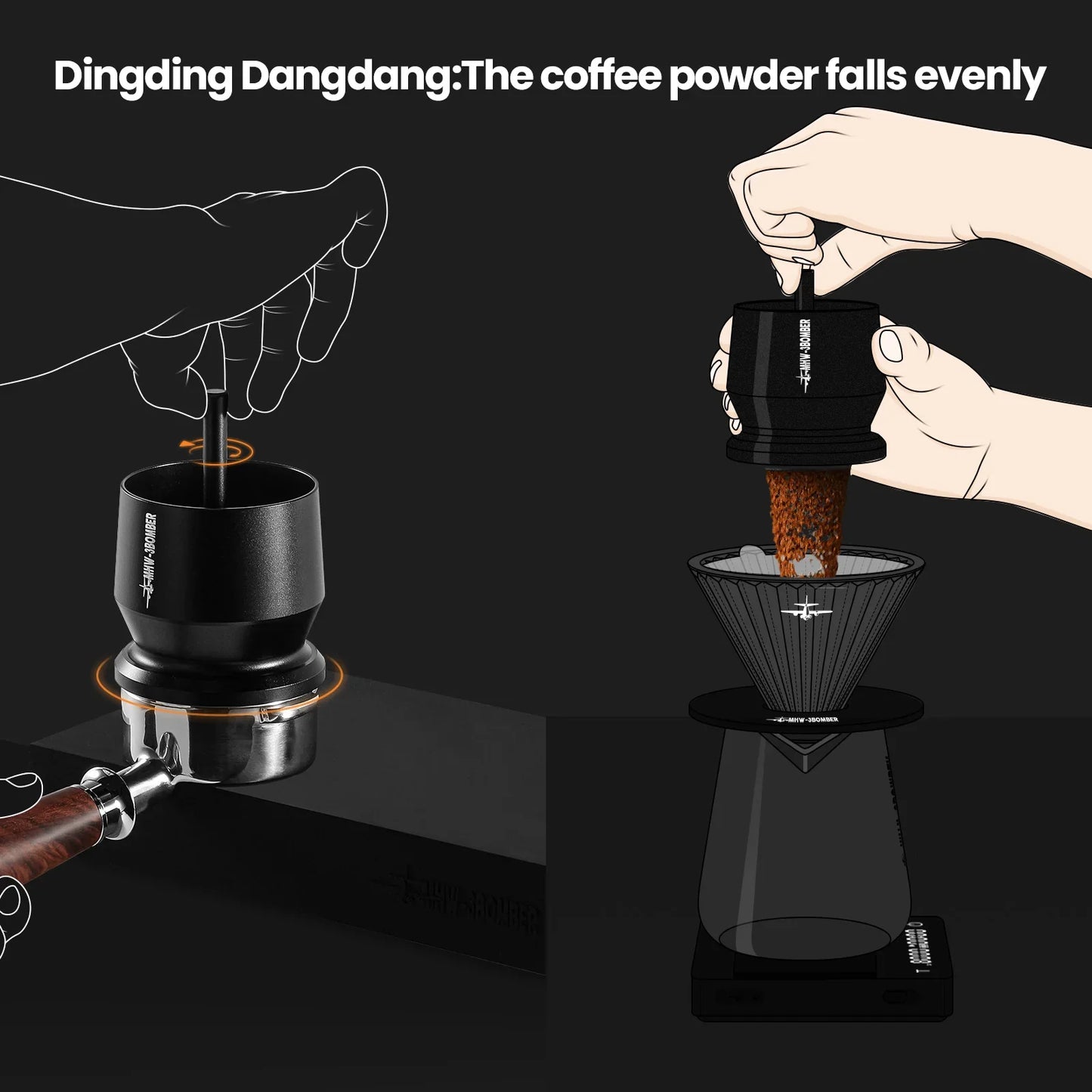 Avelena | Dosier Shaker Espresso Dosierbecher Kaffeepulver Empfänger Behälter