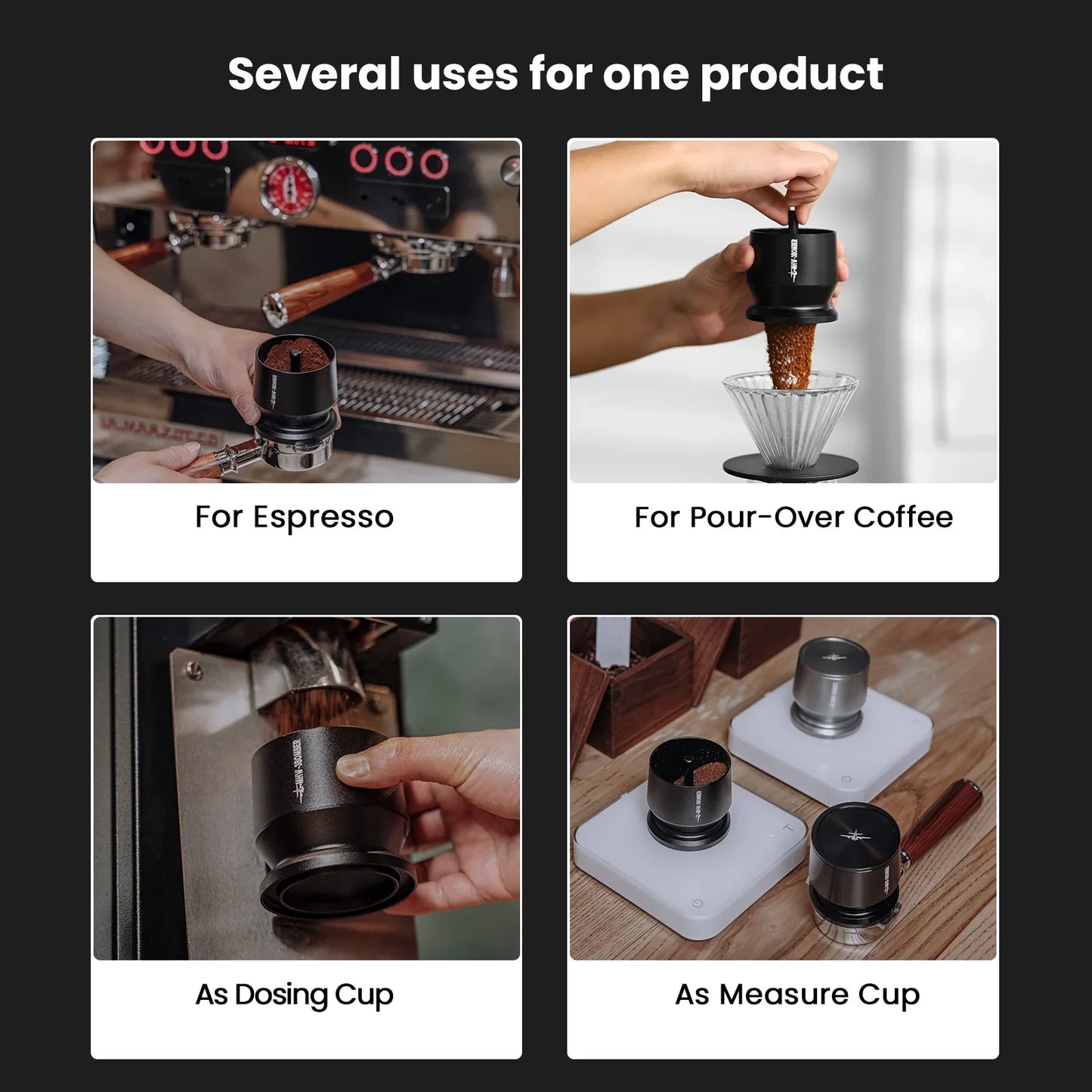 Avelena | Dosier Shaker Espresso Dosierbecher Kaffeepulver Empfänger Behälter
