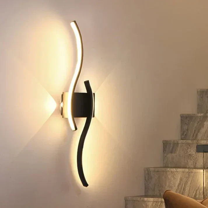 Avelena | Virella Wave LED Wandleuchte | Modernes Design | Warmweiß | Energiesparend