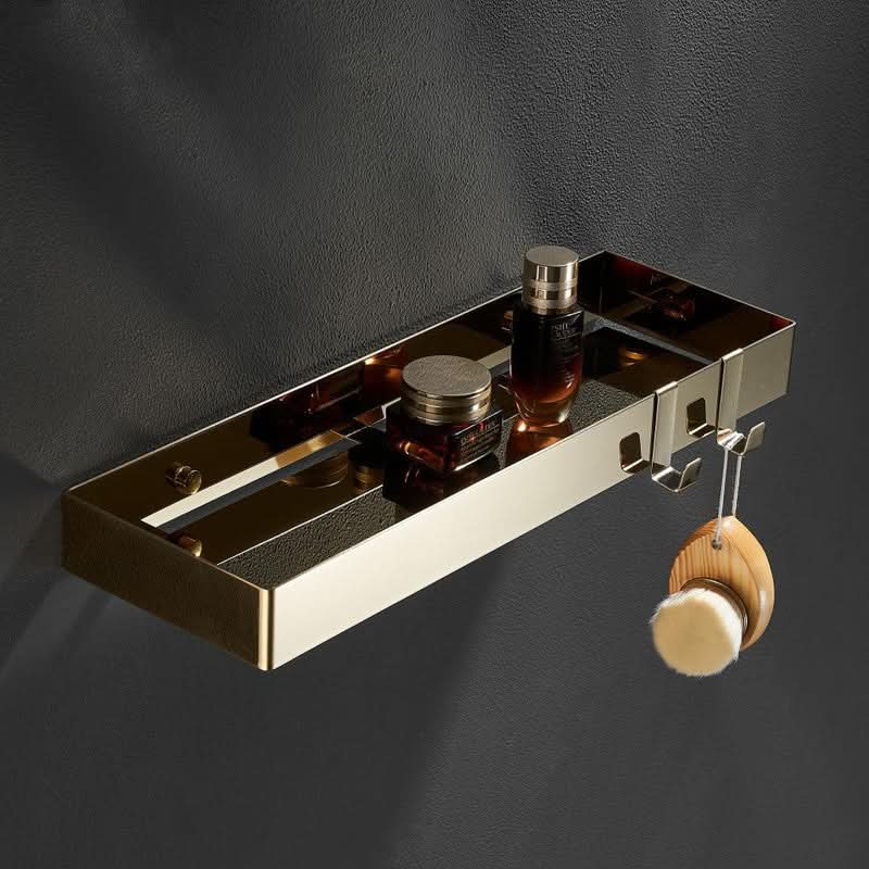 Avelena | ShowerRack - Goldene Badezimmerablage mit Haken