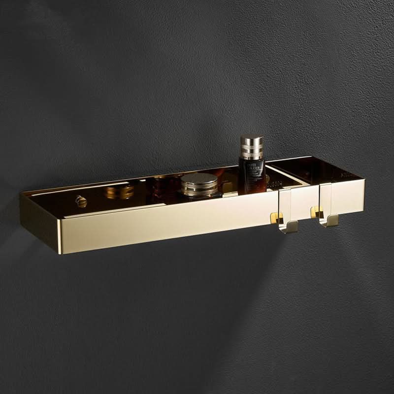 Avelena | ShowerRack - Goldene Badezimmerablage mit Haken