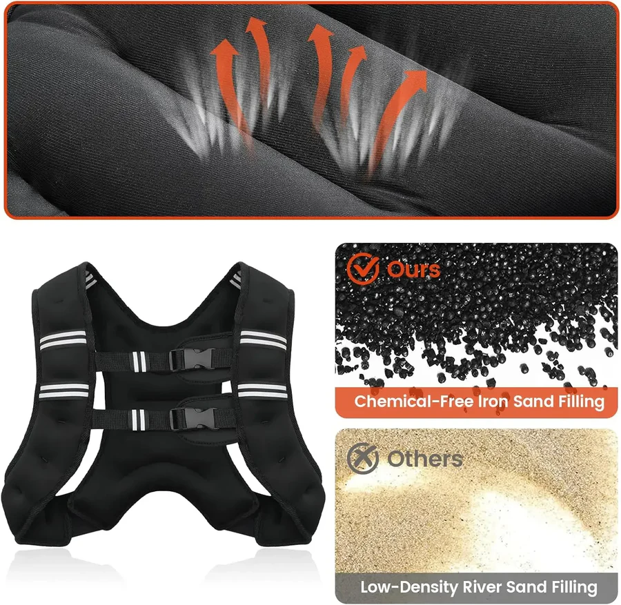 Avelena | Verstellbare Gewichtsweste mit reflektierenden Streifen