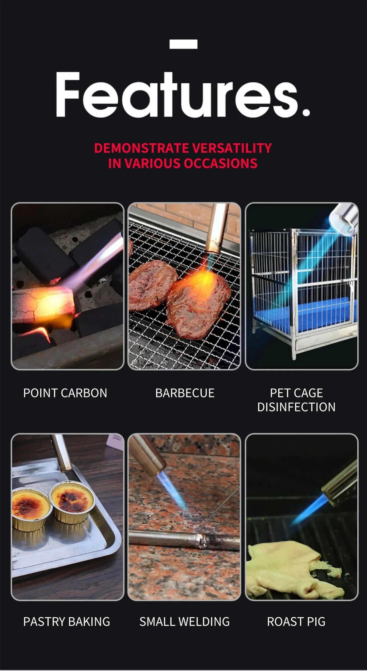 Avelena | Tragbarer Butan-Gasbrenner – Perfekt für BBQ, Camping & Küche