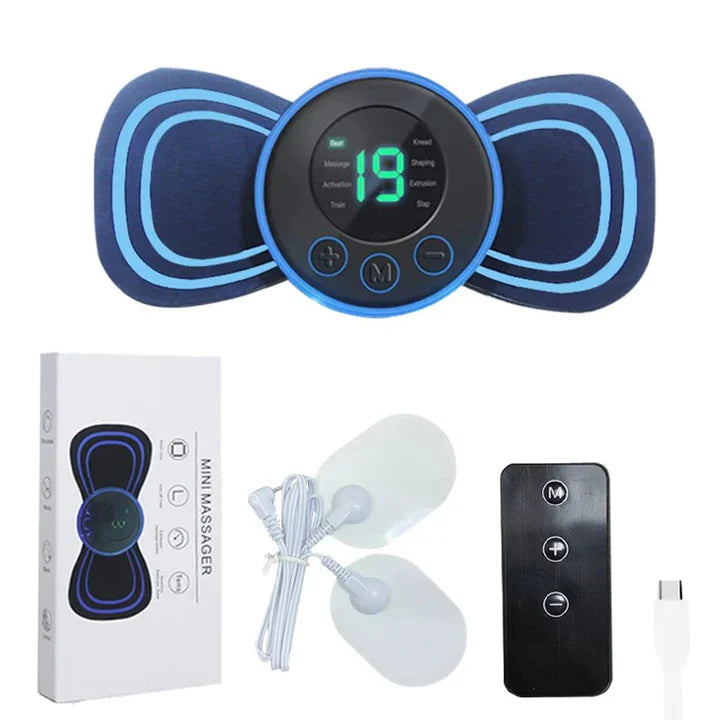 Avelena | Tragbarer Elektrischer Nackenmassager | Mit Pad & Fernbedienung für gezielte Entspannung