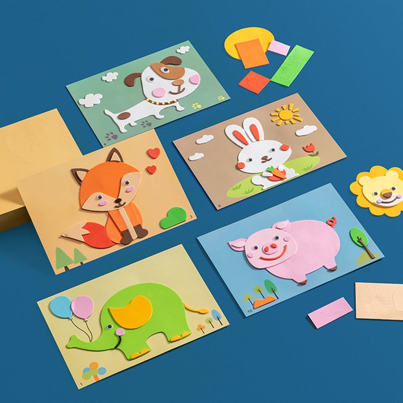 Avelena | 3D Schaum Aufkleber Puzzle Spiel DIY Tier Kinderbildung Spielzeug