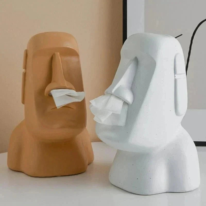 Avelena | Taschentuchbox im Osterinsel-Statuen-Design