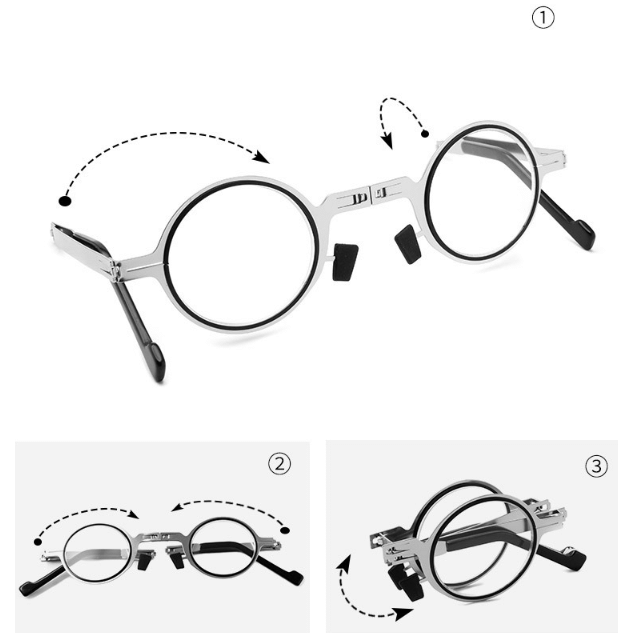 Avelena | Ultra leichtes Titanmaterial schraubenlose faltbare Lesebrille