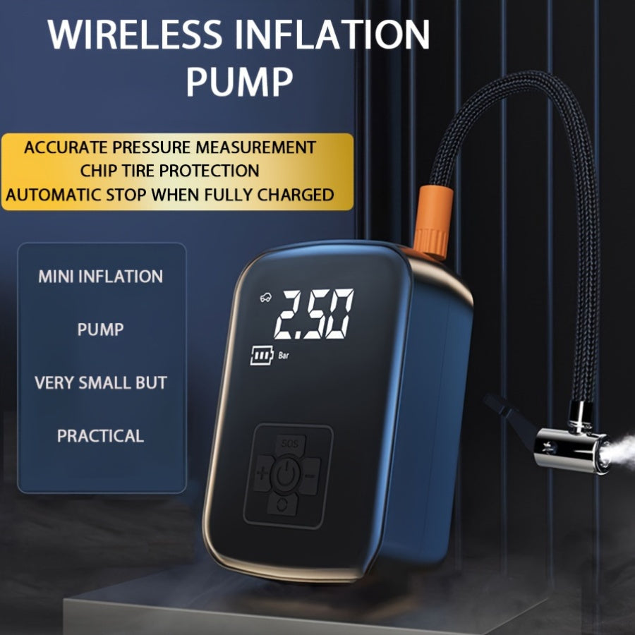 Avelena | AirPump Pro – Tragbarer Luftkompressor mit digitalem Display und LED-Licht