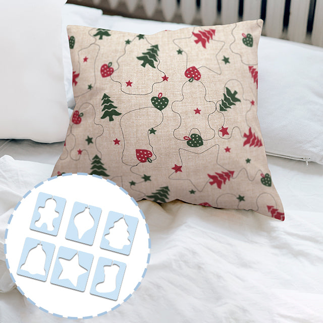 Avelena | Weihnachtsmotiv Quilt-Schablonenset (6 TEILE) - Mit Anleitung
