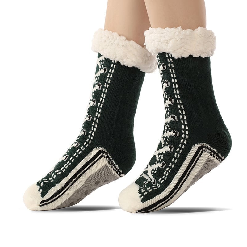 Avelena | Ultra-dicke Cashmere Hausschlappen Socken (Einheitsgröße passt den meisten)