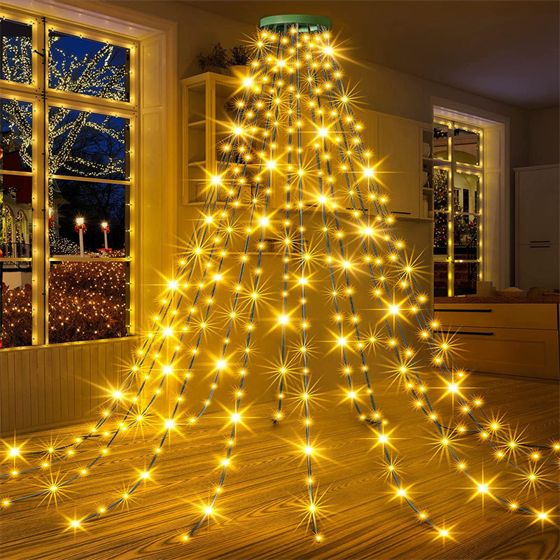 Avelena | Weihnachtsbaum Wasserfalllichter mit Ring