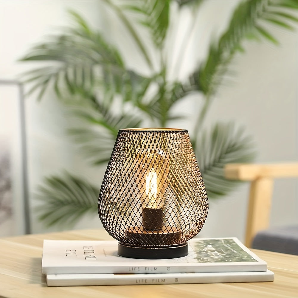 Avelena | RusticMesh Tischlampen Set – Industrieller Stil und Stimmungsvolle Beleuchtung