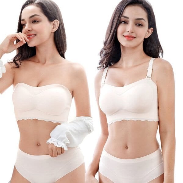 Avelena | Plus-Size Sexy, trägerlos, unsichtbarer Push-Up-BH