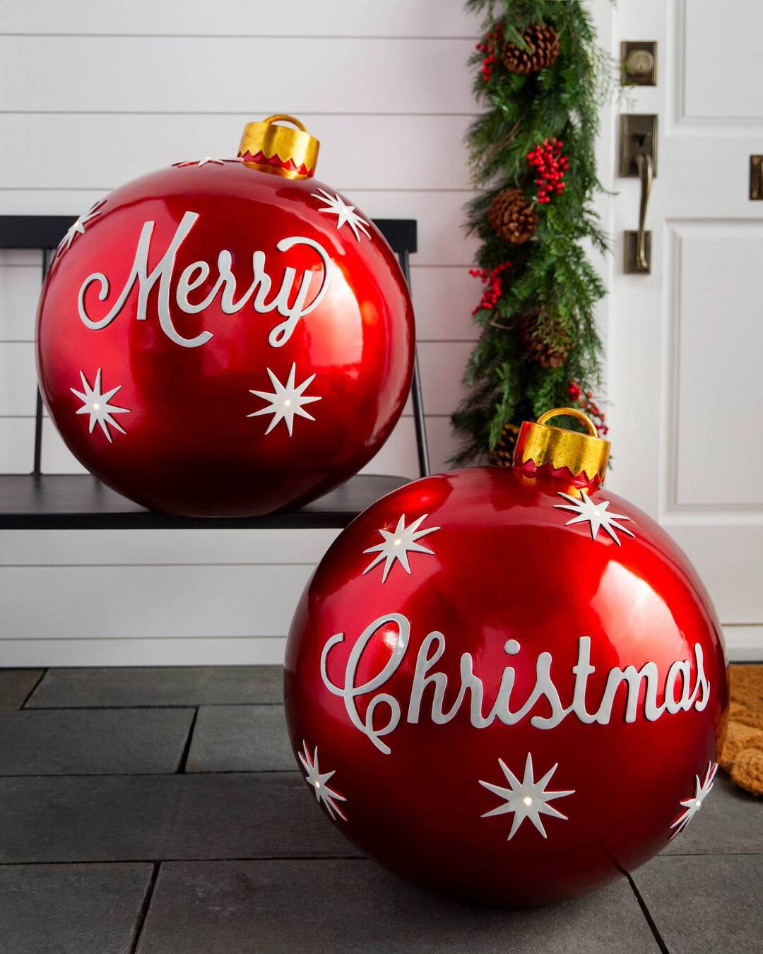 Avelena | Weihnachts Deko Kugeln aufblasbar | PVC Outdoor Kugeln | Wetterfest & Wiederverwendbar | Verschiedene Designs