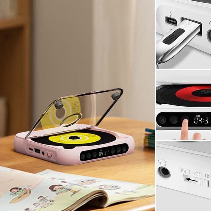 Avelena | Tragbarer Bluetooth-kompatibler CD-Player