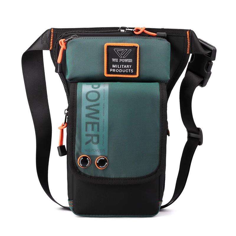 Avelena | Personalisierte Herren Motorrad Stil Wasserdichte Nylon Bein Brusttasche