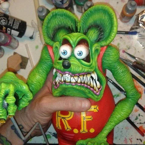Avelena | Rat Fink Sammelmodell Spielzeug Halloween Dekoration