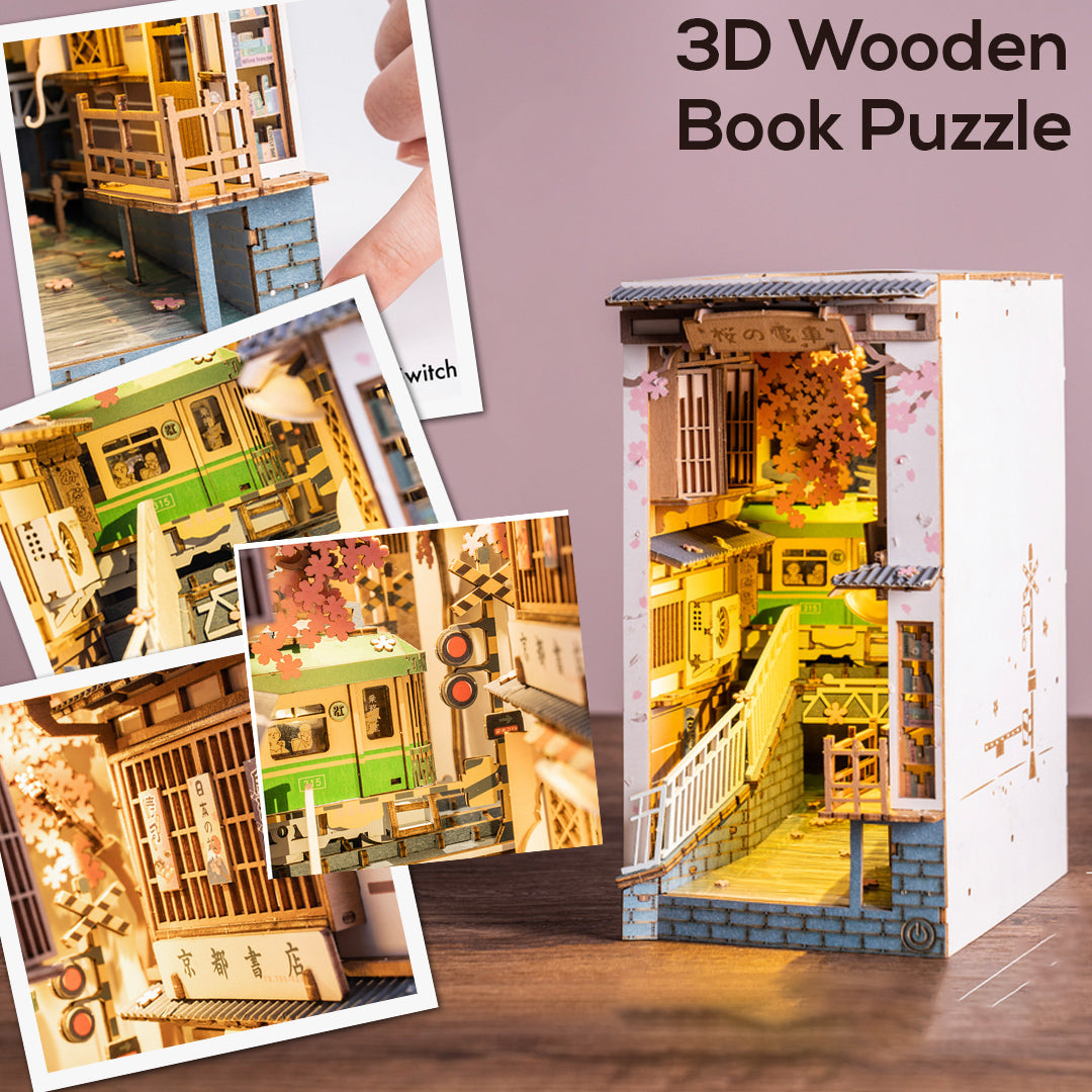 Avelena | 3D Holz Buch Ecke Puzzle