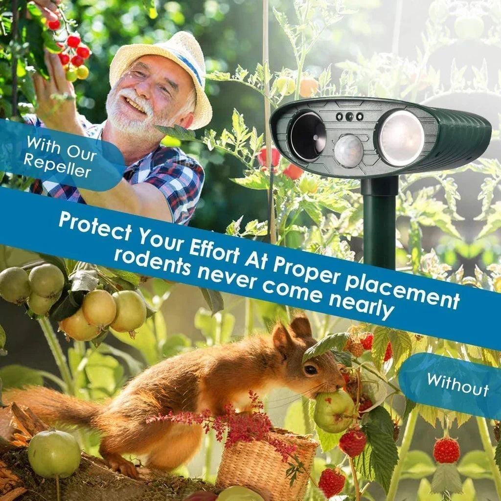 Avelena | Solar-powered ultrasound deer repeller - Effective deer deterrent for gardens and caverns in 48 hours