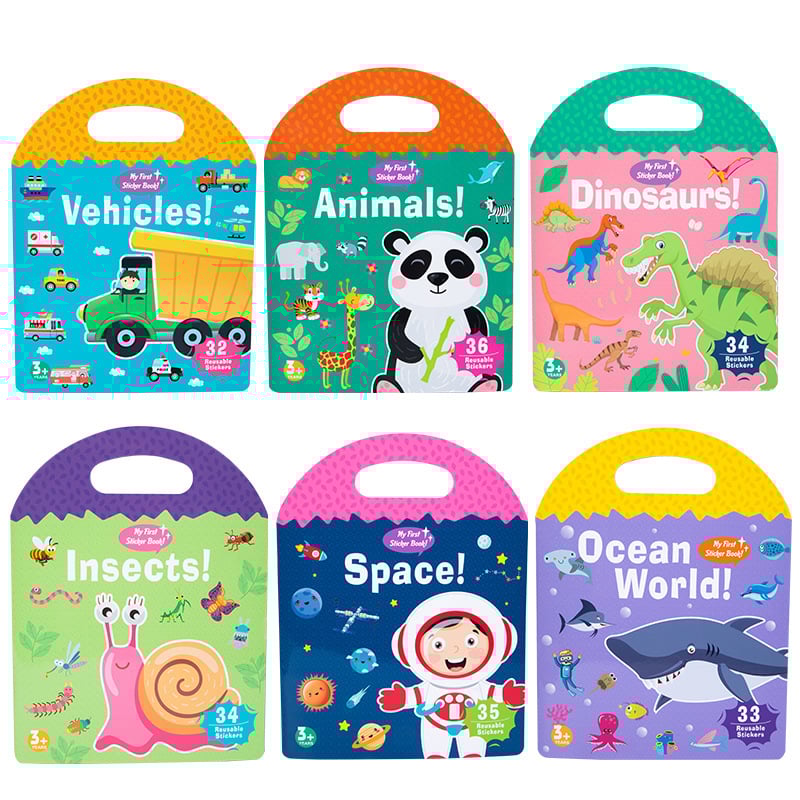 Avelena | Wiederverwendbares Stickerbuch - Kinder von Geräten fernhalten!