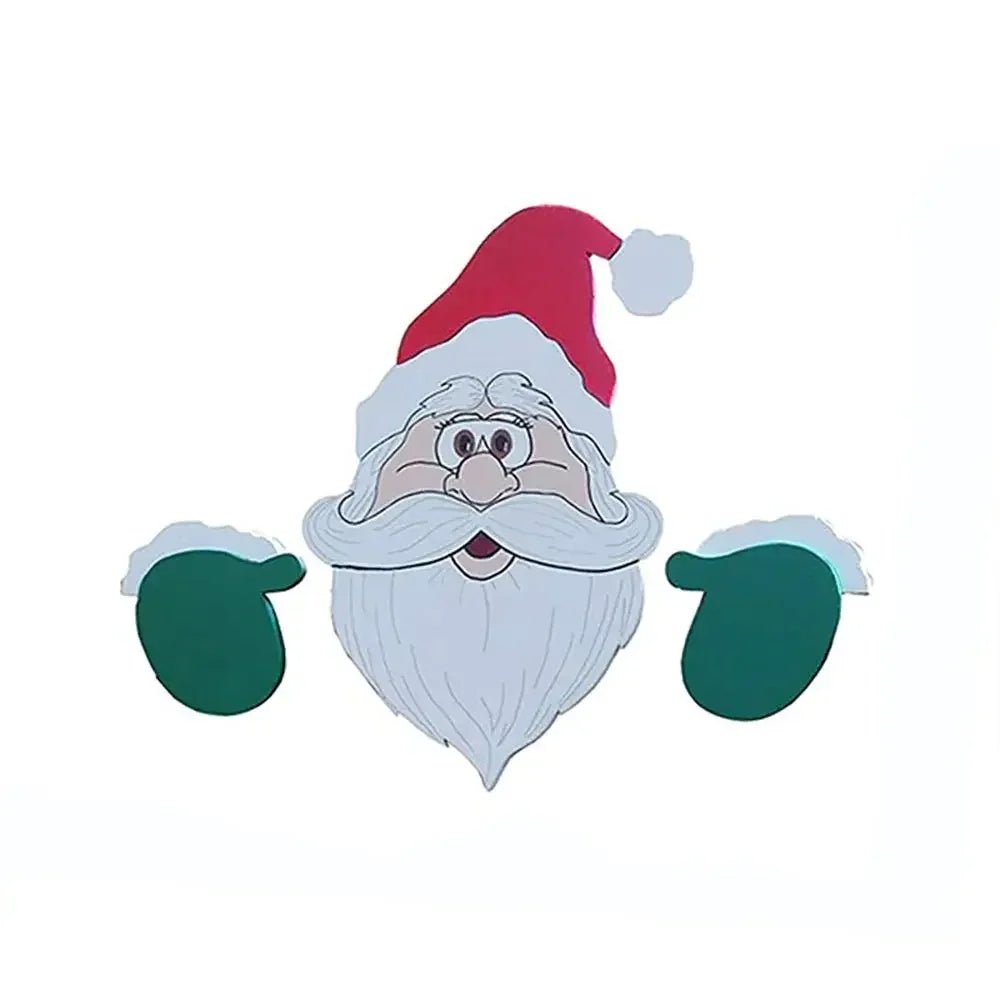 Avelena | Zaunpaneel Weihnachtsdekor – Niedlicher Weihnachtsmann, Schneemann und Rentier-Überraschungen für verspielten Innen- und Außen-Weihnachtszauber
