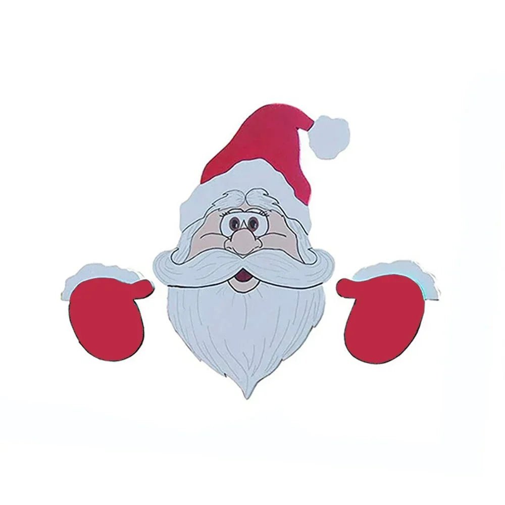 Avelena | Zaunpaneel Weihnachtsdekor – Niedlicher Weihnachtsmann, Schneemann und Rentier-Überraschungen für verspielten Innen- und Außen-Weihnachtszauber