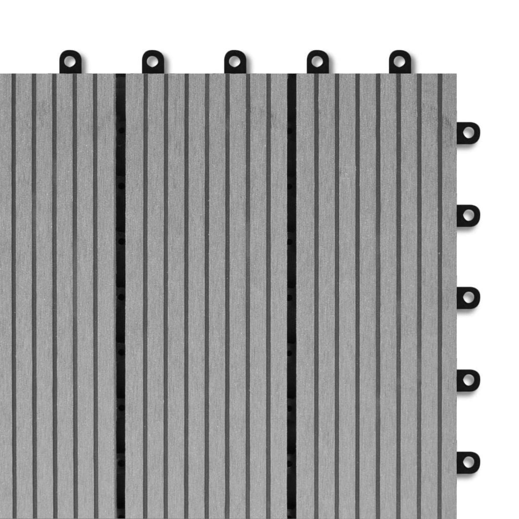Avelena | WPC-Fliesen 30x30cm 11Stk 1m2 Grau