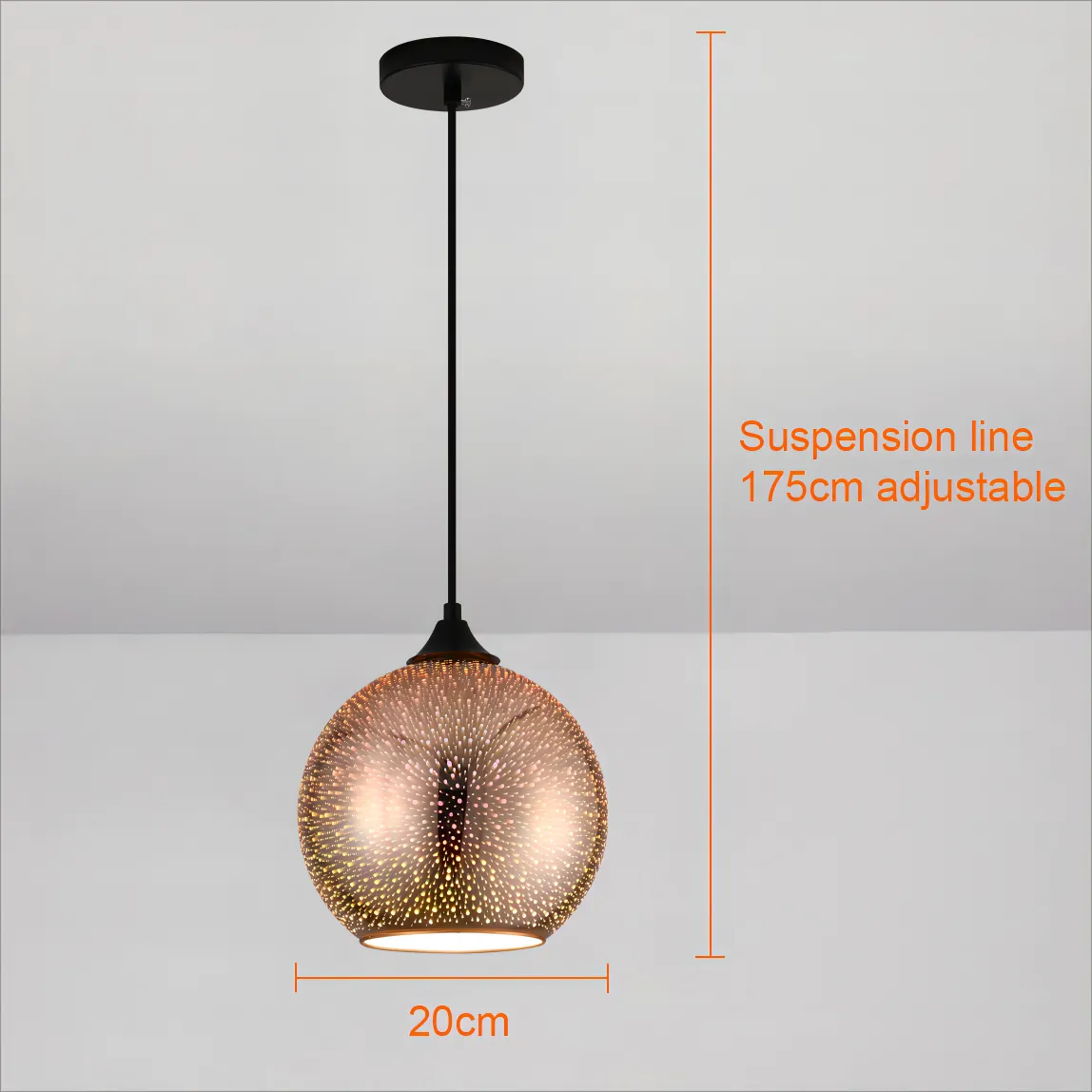 Avelena | Perforierte Glas-Deckenleuchte