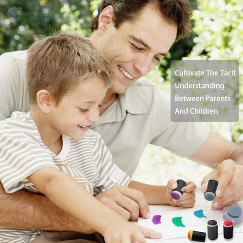 Avelena | Finger Arten – Kreatives Fingerfarben-Set mit Stempeln & Schablonen
