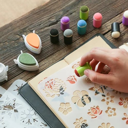 Avelena | Finger Arten – Kreatives Fingerfarben-Set mit Stempeln & Schablonen