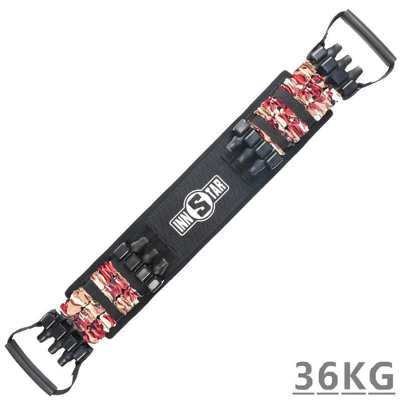 Avelena | Widerstandsband & Stangenset | Tragbar & Leicht | Bis 120 kg Widerstand | Für Krafttraining & Fitness