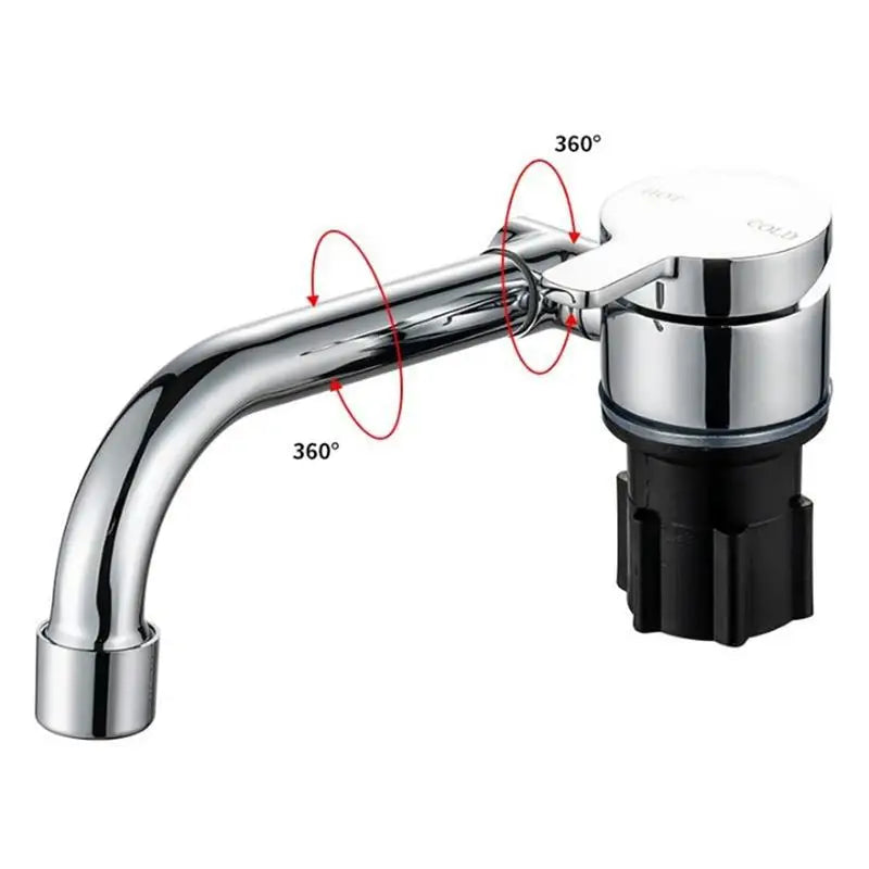 Avelena | Faltbarer Wasserhahn Menschlicher Barhahn 360-Grad-Schwenk RV-Hahn