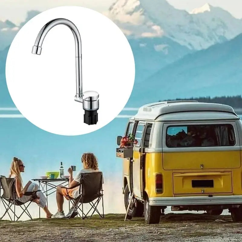 Avelena | Faltbarer Wasserhahn Menschlicher Barhahn 360-Grad-Schwenk RV-Hahn