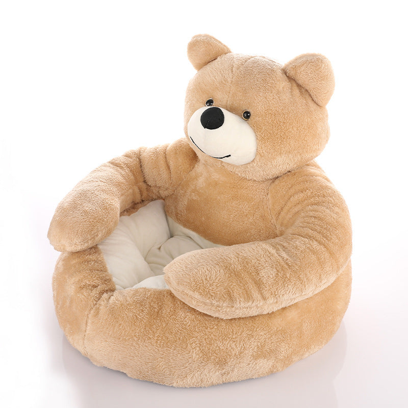 Avelena | Süßes abnehmbares Kuschelbär-Katzenbett