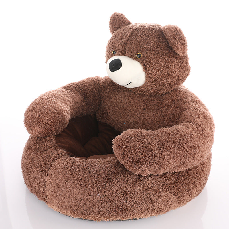 Avelena | Süßes abnehmbares Kuschelbär-Katzenbett