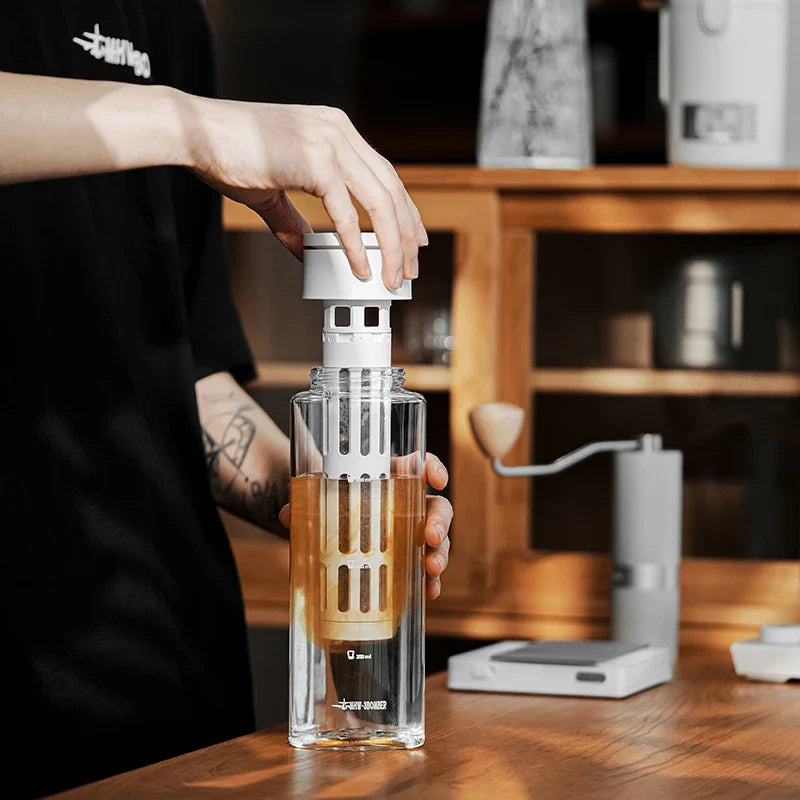 Avelena | Eisgekühlter Kaffee Bereiter Tragbare Kaffeekanne Abnehmbarer Filter
