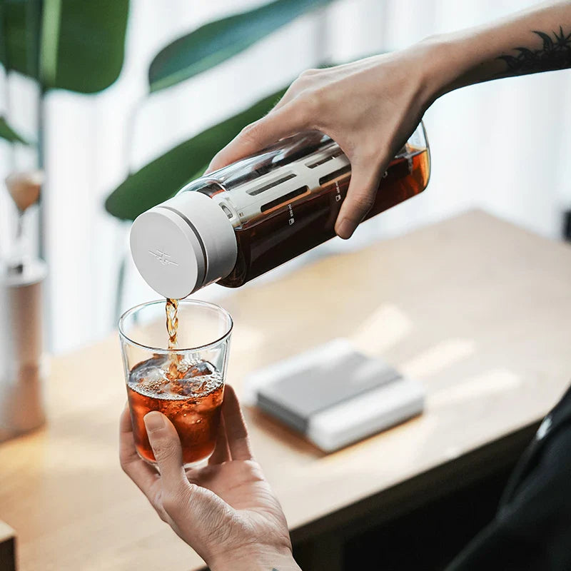 Avelena | Eisgekühlter Kaffee Bereiter Tragbare Kaffeekanne Abnehmbarer Filter