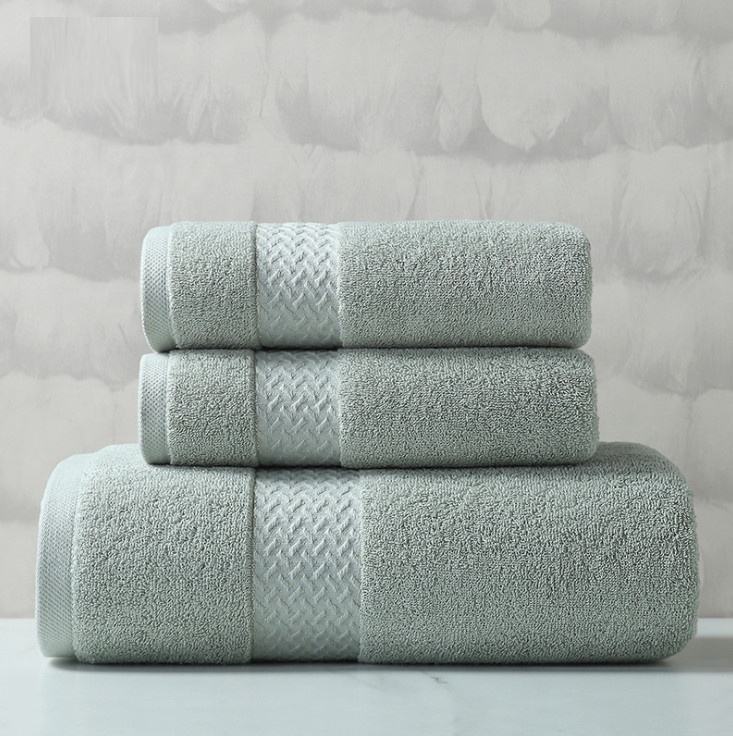 Avelena | 100% ägyptische Baumwolle Badetuch 70x140cm - grau
