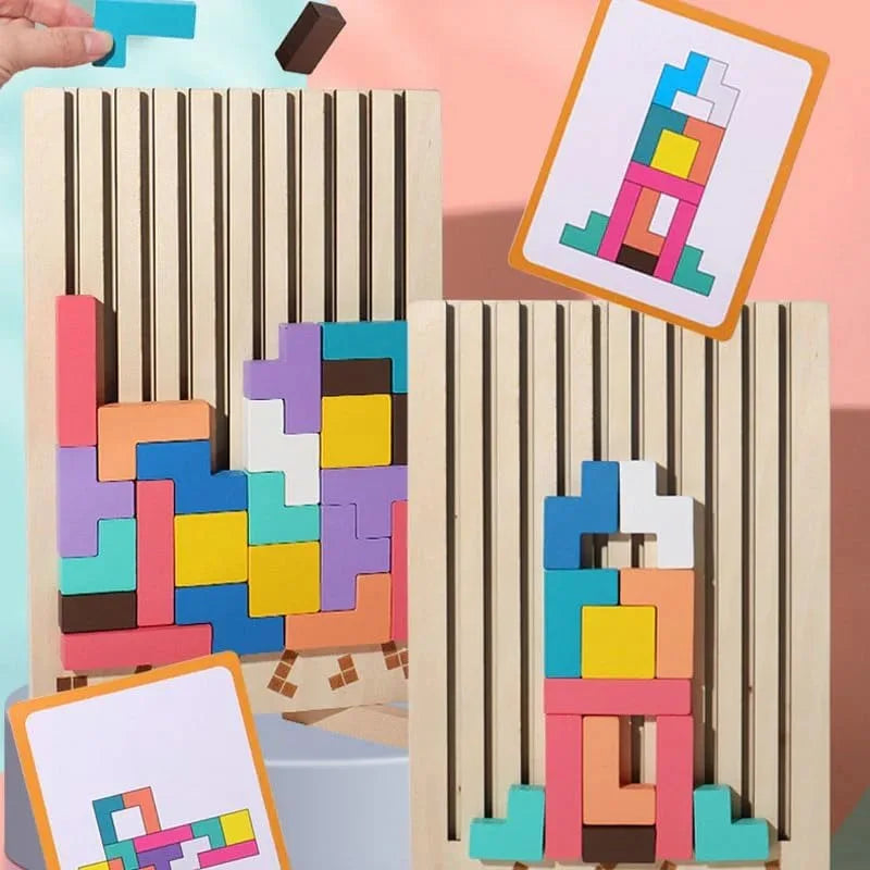Avelena | ThinkWood Holzpuzzle – Montessori Bildungsspielzeug für Kinder