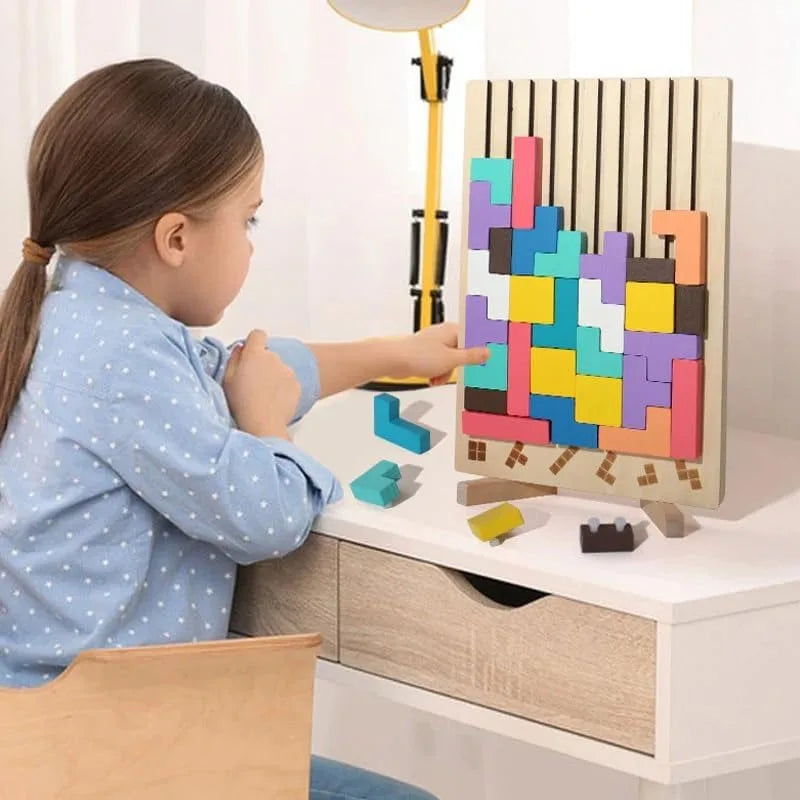 Avelena | ThinkWood Holzpuzzle – Montessori Bildungsspielzeug für Kinder