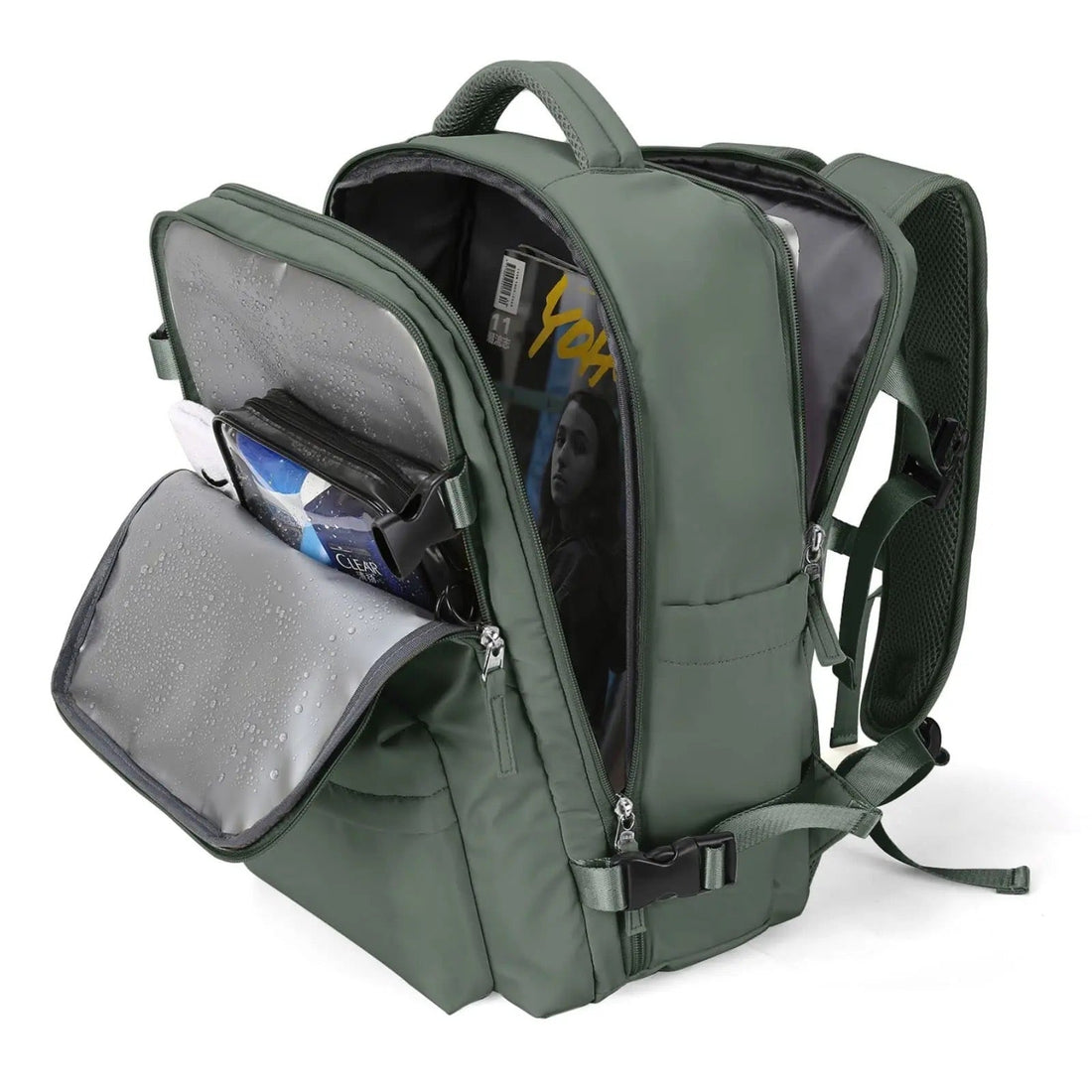 Avelena | TrekVault Wasserdichter Rucksack: 25L Diebstahlschutz-Design mit Laptopfach