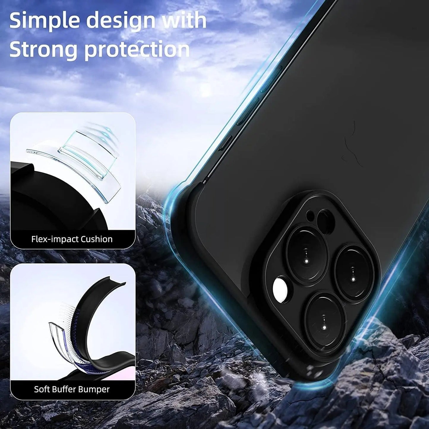 Avelena | ArmorEdge Max – Robuste iPhone Schutzhülle mit Erhöhten Rändern