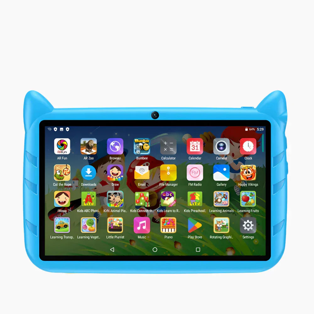Avelena | 7-Zoll Kinder Tablet – Android 13, 5G WLAN, 4GB RAM, 64GB Speicher – Kinderfreundliches Lern- und Unterhaltungsgerät