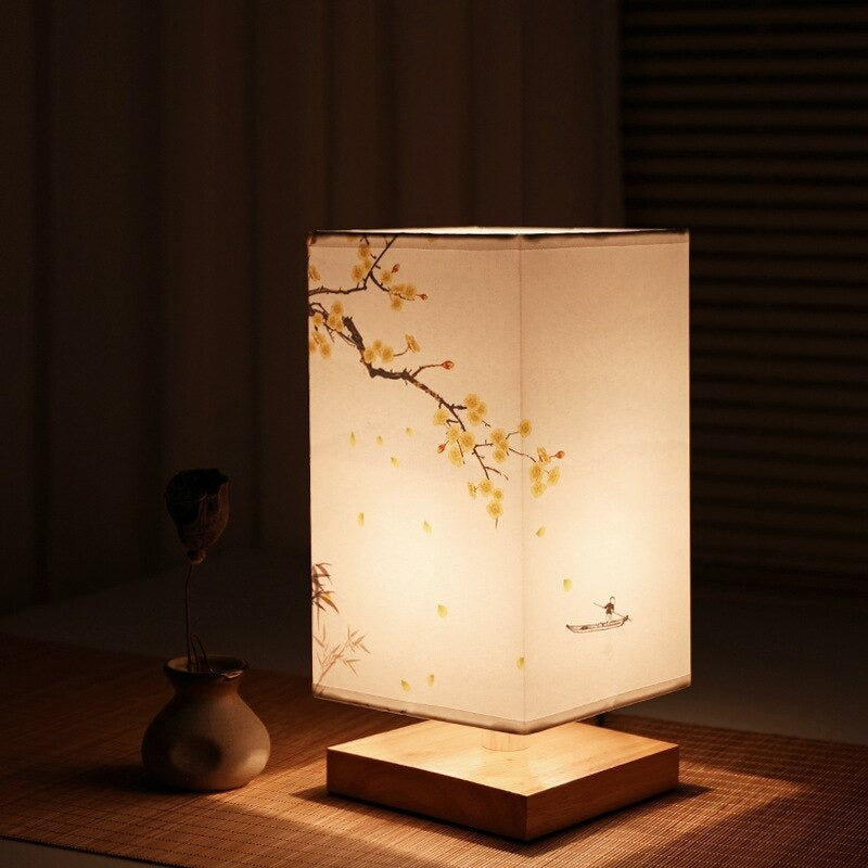 Avelena | Vintage Japanische Tischlampe – Perfekt für die Schaffung einer beruhigenden Schlafzimmeratmosphäre