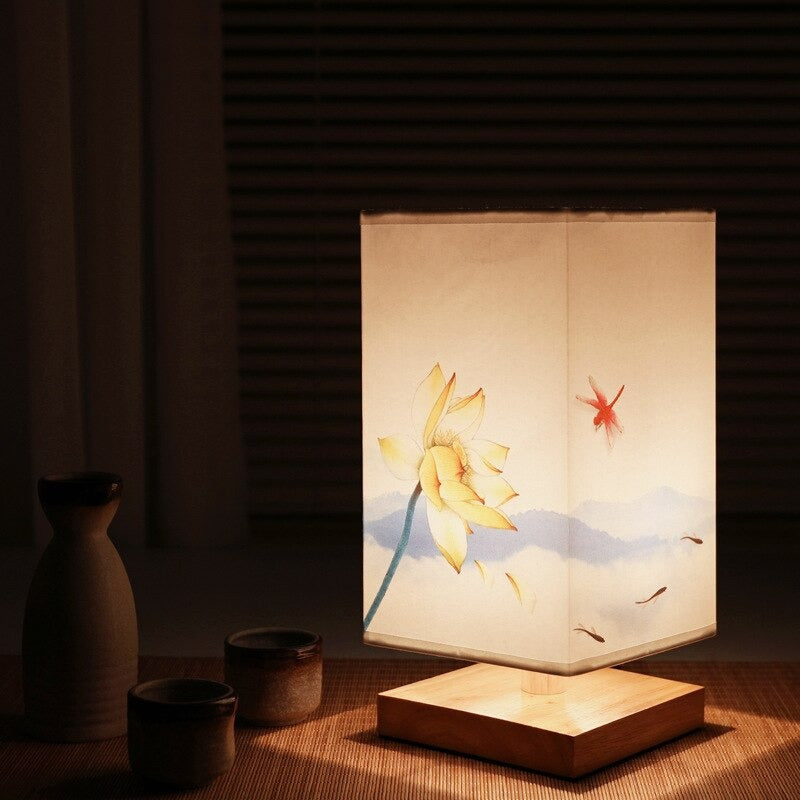 Avelena | Vintage Japanische Tischlampe – Perfekt für die Schaffung einer beruhigenden Schlafzimmeratmosphäre