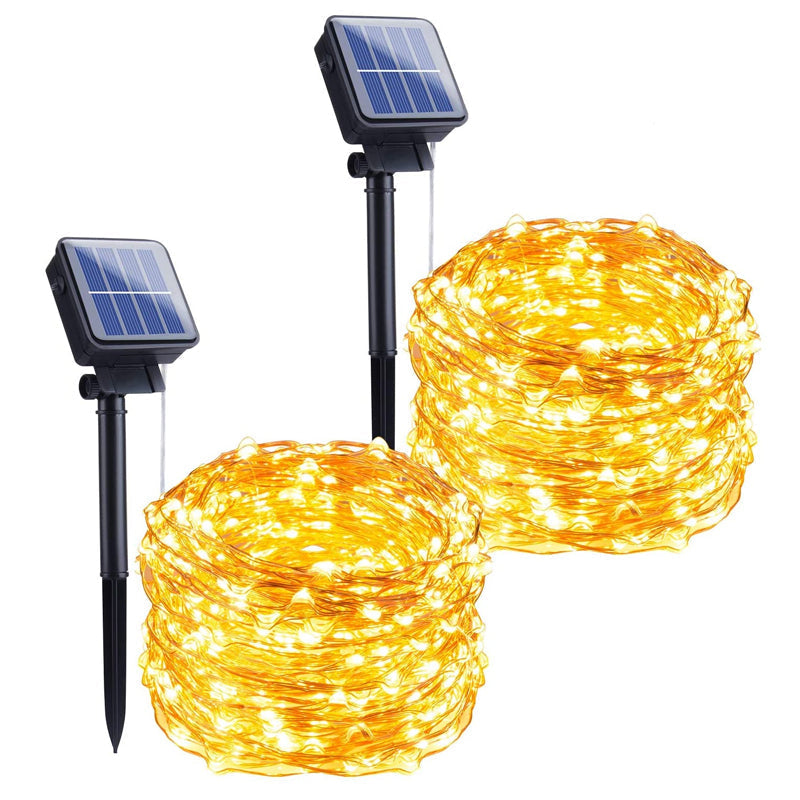 Avelena | Solar-Lichterketten für den Außenbereich | Wasserdichte Solar-Gartenleuchten
