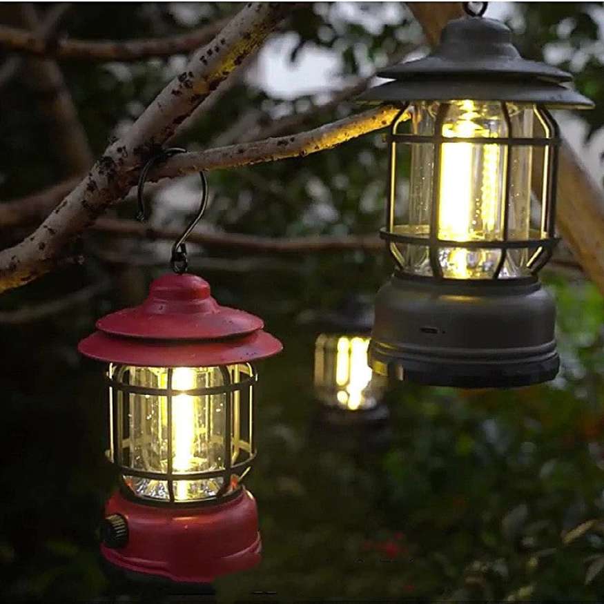 Avelena | Wiederaufladbare LED-Campinglaterne | Vintage-Stil, dimmbares Licht für Outdoor-Abenteuer & Notfälle zu Hause
