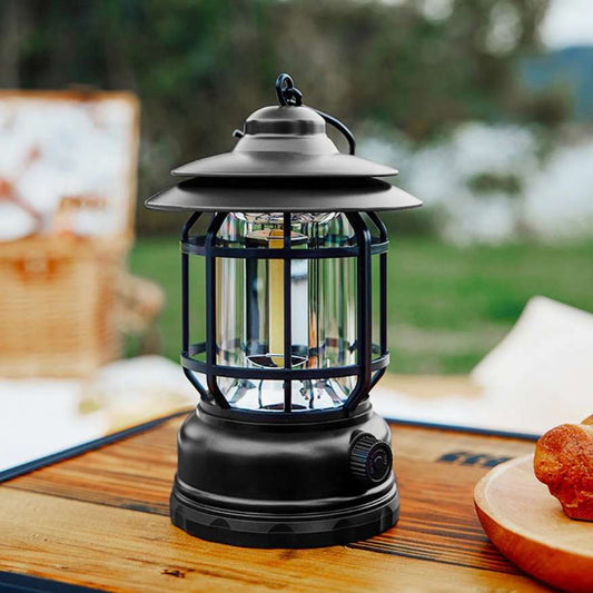 Avelena | Wiederaufladbare LED-Campinglaterne | Vintage-Stil, dimmbares Licht für Outdoor-Abenteuer & Notfälle zu Hause