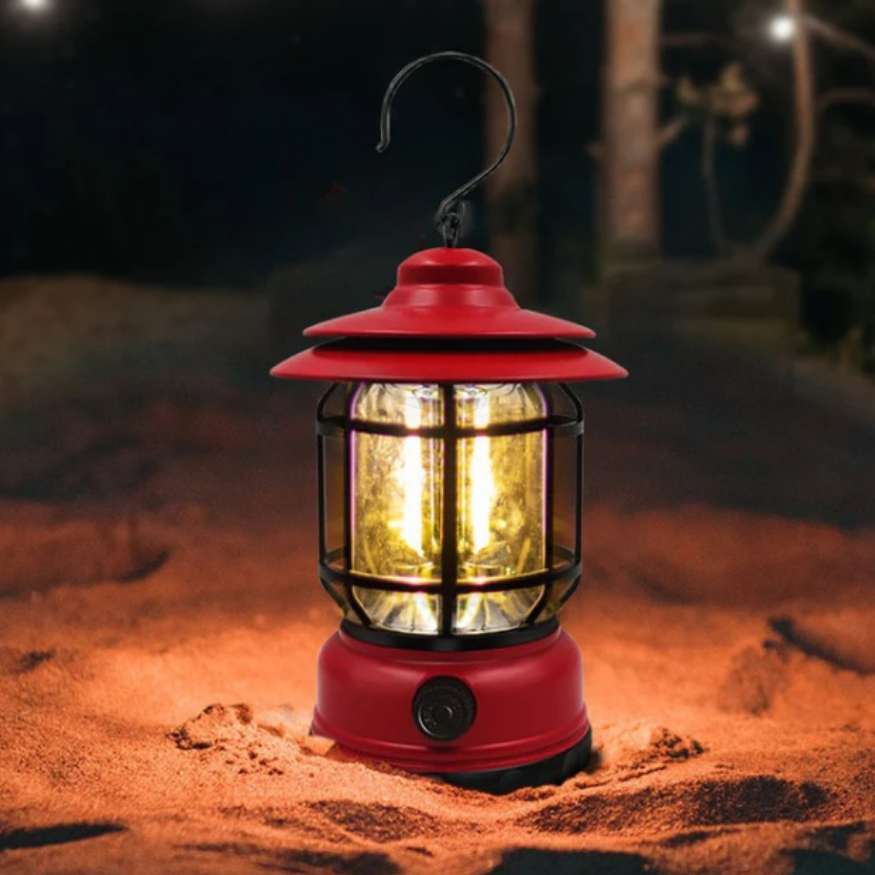 Avelena | Wiederaufladbare LED-Campinglaterne | Vintage-Stil, dimmbares Licht für Outdoor-Abenteuer & Notfälle zu Hause