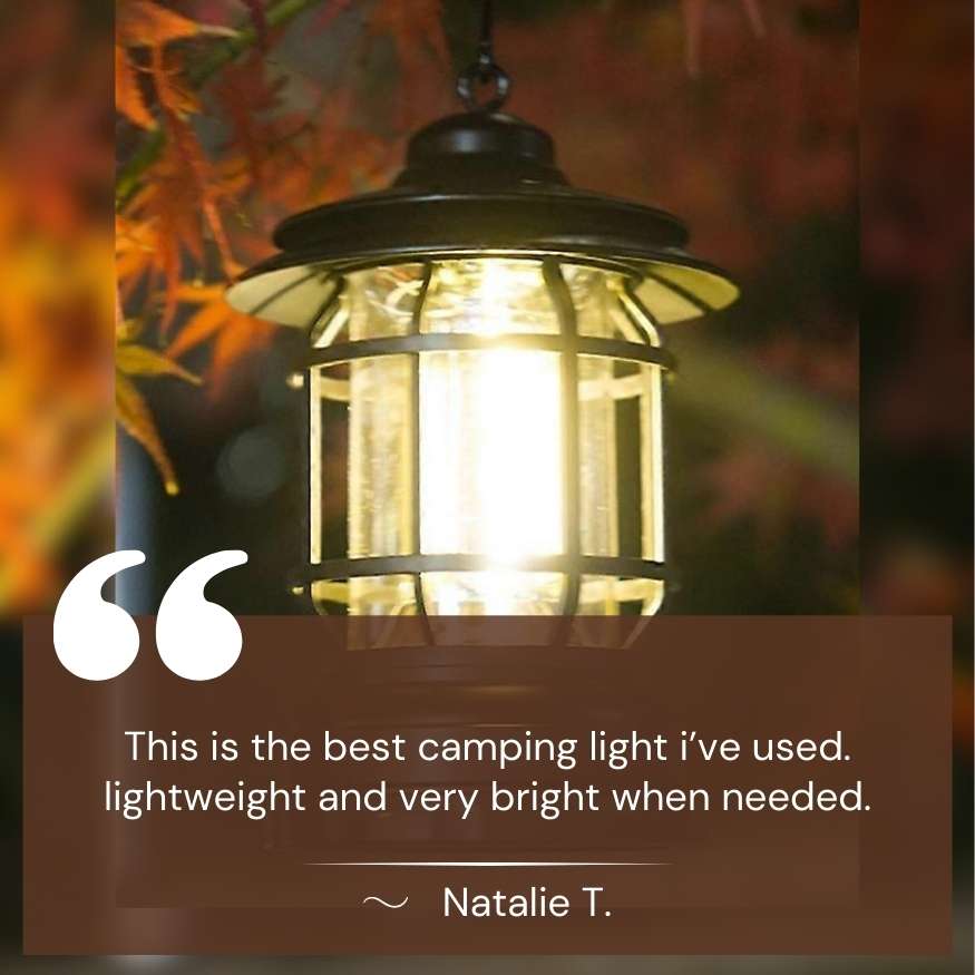 Avelena | Wiederaufladbare LED-Campinglaterne | Vintage-Stil, dimmbares Licht für Outdoor-Abenteuer & Notfälle zu Hause
